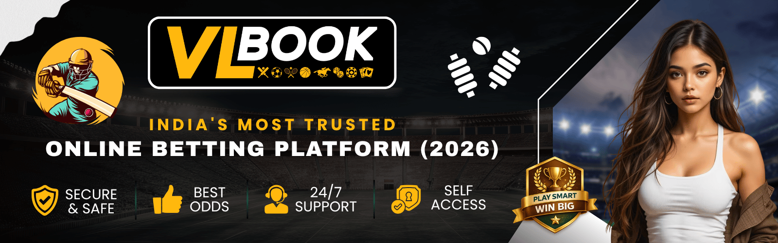 VLBook India's most trusted online betting platform 2026 for cricket sports betting and casino with secure access best odds 24/7 support