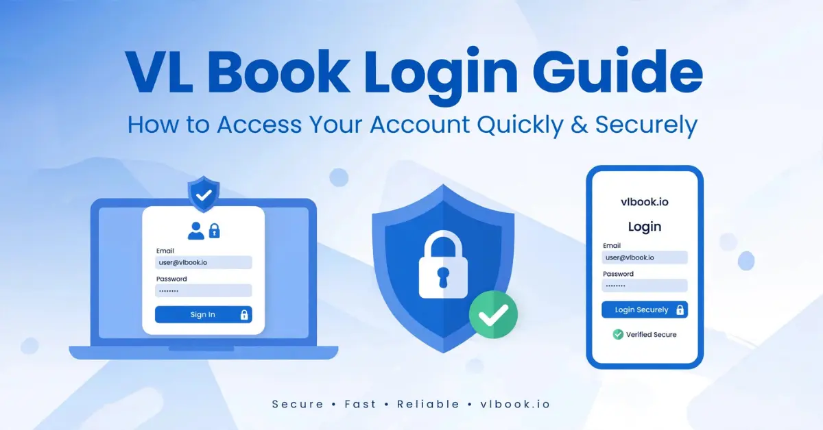 VL Book Login Guide showing secure VL Book login process on laptop and mobile at vlbook.io