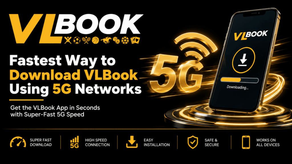 Fast VLBook Download using a 5G network on a smartphone